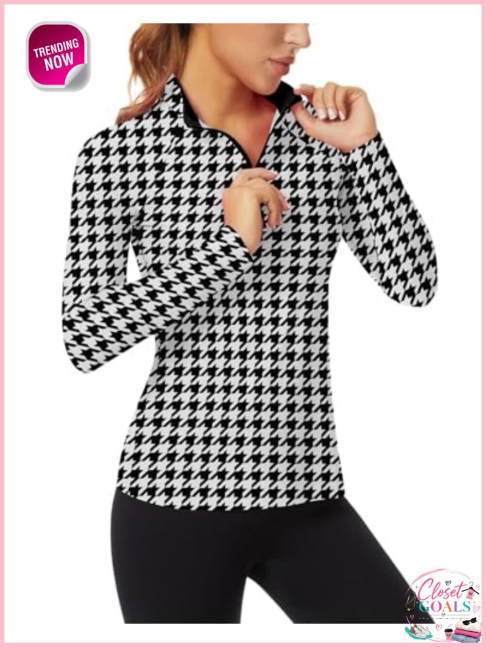 Women's Long Sleeve Golf Polo Shirt 1/4 Zip UPF 50 Sun Protection Quick Dry